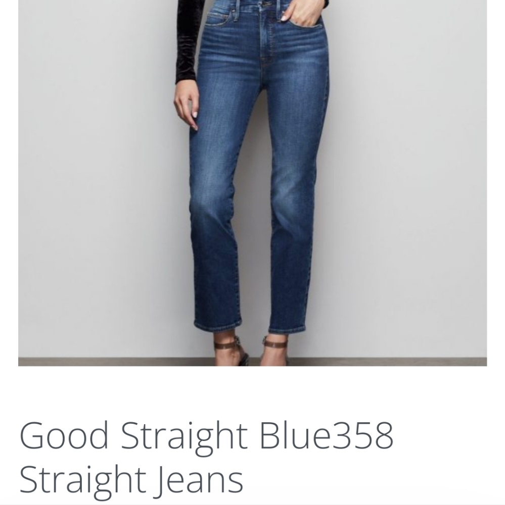 Good American Good Straight 358 blue, size 14